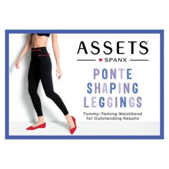 Assets Red Hot by Spanx seamless black shaping leggings size: M NWOT - Picture 5 of 6